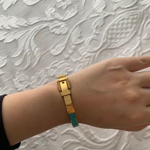 Michael Kors gold/light blue bracelet